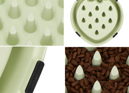 Likbak - Voerbak - Vertragen - Likmat - Speelgoed - Duurzaam - Wit