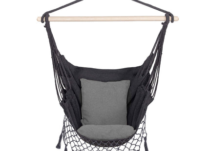 Hangstoel | Binnen & Buiten | 2 Kussens | Belastbaar tot 150 kg | 126 x 100 cm | Grijs