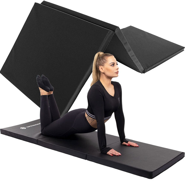 Fitnessmat | 3 Delig | 180 x 60 x 5.5 cm | Zwart