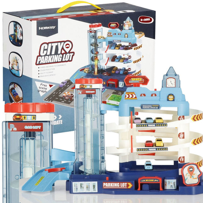Garage Speelgoed | Inclusief 6 Auto’s | 32 cm | Multicolor