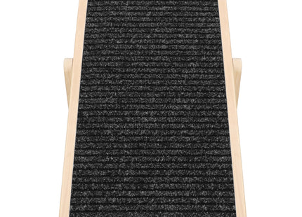 Hondentrap - Hondenloopplank - Instelbaar - Voor Grote en Kleine Honden - Zwart/Hout - 78 Cm