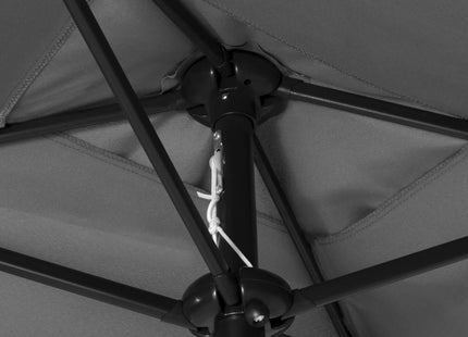 Parasol | Parasols | Kantelbaar | Met Ventilatie | Donkergrijs | 200 X 130 cm