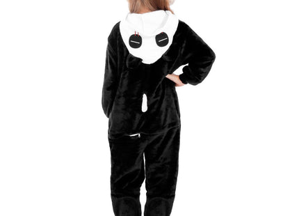 Onesie Kinderen | Panda | Maat 125/140 | Zwart/Wit