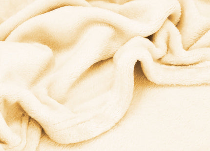 Plaid | Sprei | Deken | 220 x 200 cm | Pluche | Crème