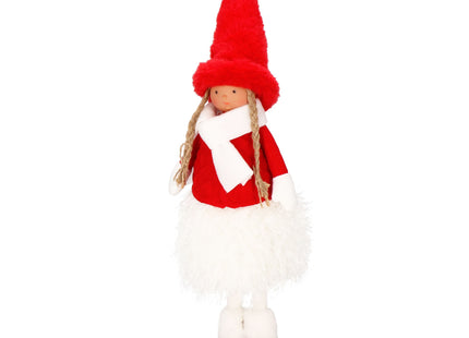 Kerstdame - Kerstversiering - Rode Kabouter - 50 cm