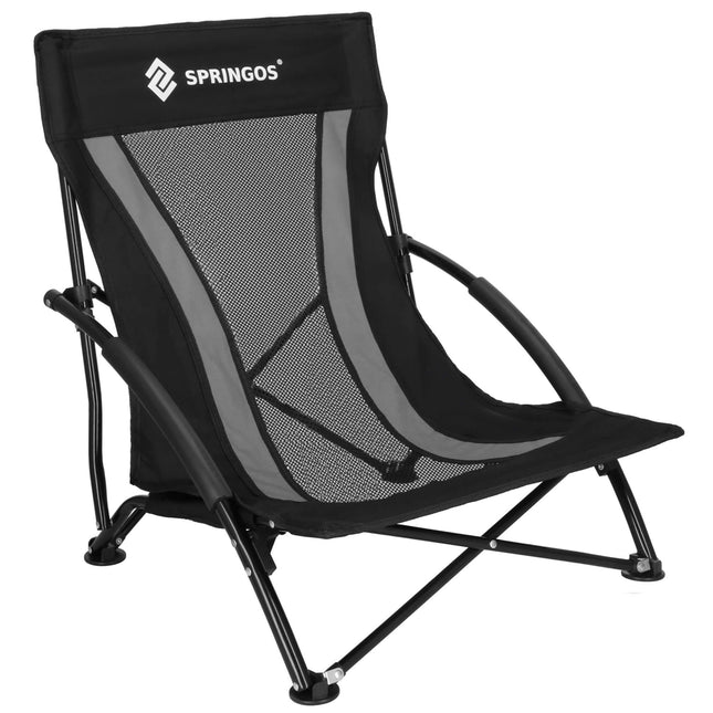 Campingstoel | Visstoel | Opvouwbaar | Zwart