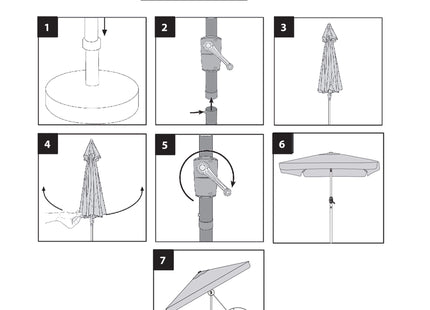 Parasol | Parasols | Kantelbaar | Met Ventilatie | Donkergrijs | 200 X 130 cm