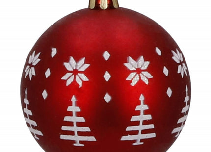 Kerstballen | 30 Stuks | 5 cm | Rood/Wit
