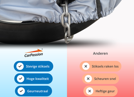 CarPassion Protector Motorhoes - Beschermhoes - Waterdicht &amp; Vorstbestendig - Maat XL - Grijs - 280 x 141 cm