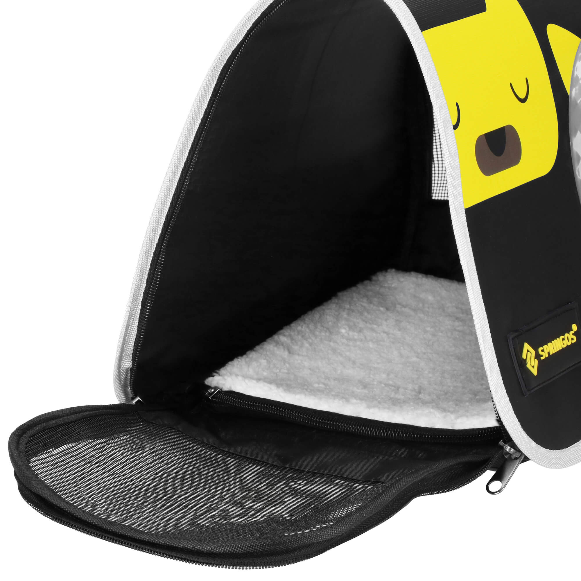 Reismand - Transporttas - Draagbaar - 10kg - Geel/Zwart - 24 x 40 x 24 cm