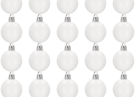 Kerstballen | 20 Stuks | 4 cm | Wit