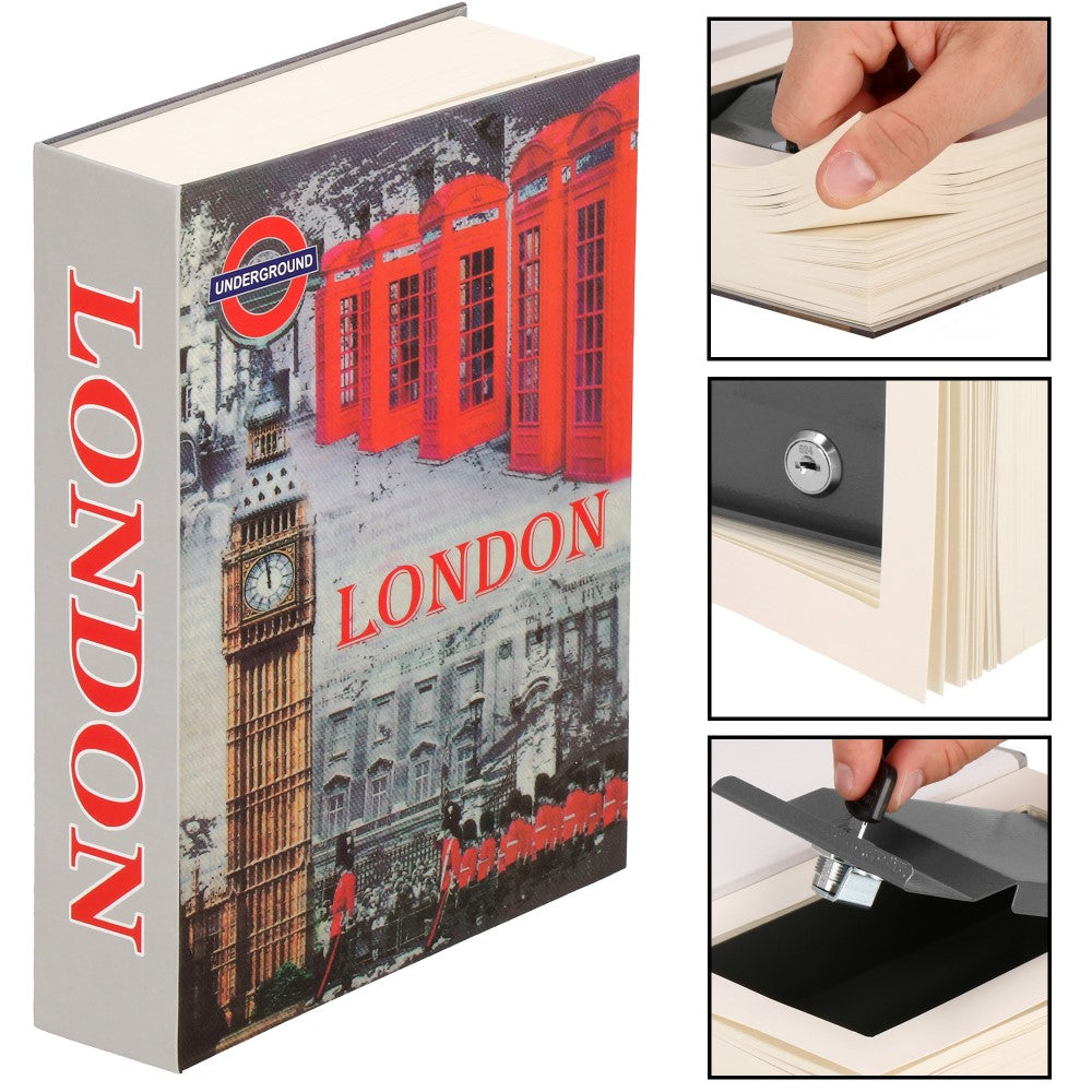 Geheime Kluis | Boekkluis | Inclusief Slot | 22 x 15.5 x 4.5 cm | Reisgids