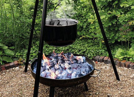 Muntel® BBQ Tripod - Driepoot - Pot - Rooster - Rookplankjes - Vuurschaal - 65 x 180 cm