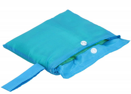 Strandtas | Net Tas | Blauw / Groen | Opvouwbaar | Met Hoes | 45 x 30 x 45