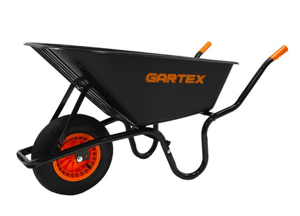 Kruiwagen - Tuinwagen - Kunststof - 100 Liter – Zwarte Bak – Luchtband