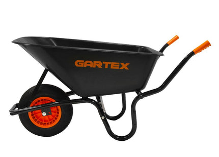 Kruiwagen - Tuinwagen - Kunststof - 100 Liter – Zwarte Bak – Luchtband