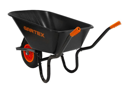 Kruiwagen - Tuinwagen - Kunststof - 100 Liter – Zwarte Bak – Luchtband