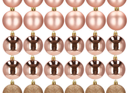 Kerstballen | 30 Stuks | 3 cm | Rosegoud