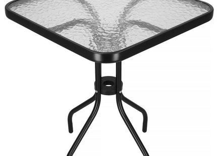 Tuinset | Balkonset | Bistroset | 3-Delig | Tafel + 4 Stoelen | Zwart/Bruintinten
