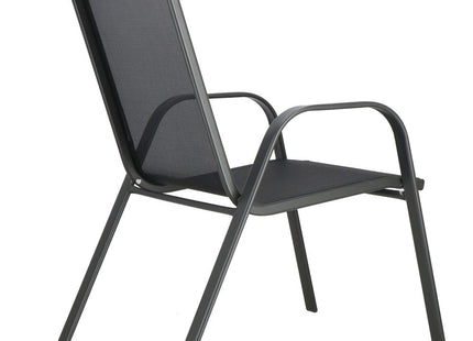 Tuinstoel | Tuinstoelen | Tuinstoel Buiten | Staal & Textileen | 130 kg | Grijs