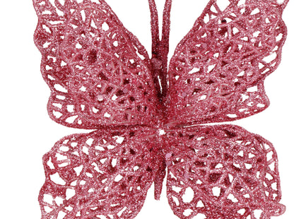 Kerstboomhanger Vlinders | Kunststof | Roze