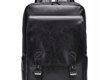 (BALT-PLC-002-02) Baltan Leren Rugzak - Backpack - Zwart - 40 X 28 X 14 CM