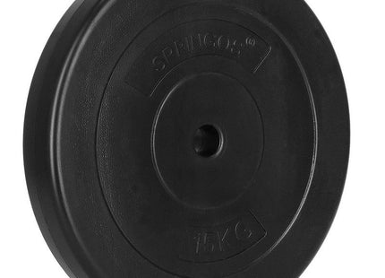 Halterschijven | 2 x 15 kg | Kunststof | Zwart