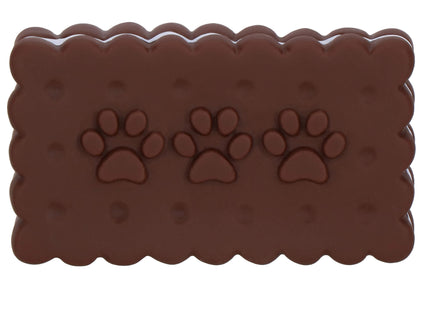 Hondenspeeltje - Bijtring - Piepend - Koekje - Bruin/Wit