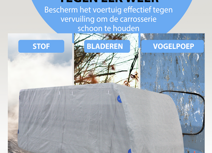 Caravanhoes - Caravan beschermhoezen - Camperhoezen - Waterdicht - UV-bestendig - Maat L - 6,10 x 2,50 x 2,20 M - (170g/m²)