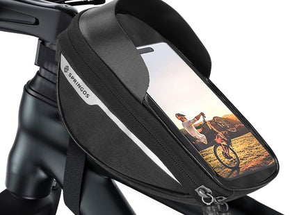 Fietstas - Inclusief Telefoonhouder - Waterdicht - Etui/Tas - Zwart