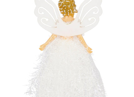 Kersthanger | Engel | Kerstboomhanger | Wit | Glitters | 20 cm