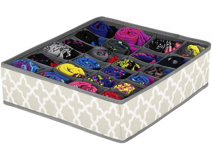 Lade Organizer | 24 Vakken | Grijs/Wit | 33 x 33 cm
