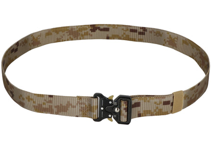 Riem - Buidel set - Polyester - Ritssluiting - Militair - camouflagegesp - Bruin - 125 cm