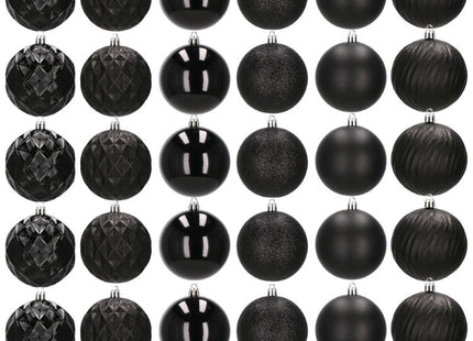 Kerstballen | 30 Stuks | 8 cm | Zwart