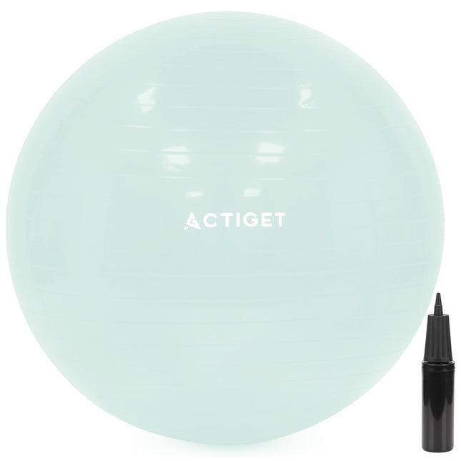 Fitnessballen - Yoga Bal - Pilates - Zwangerschap - Met Pomp - PVC -Mint - 150 Kg - 65 Cm
