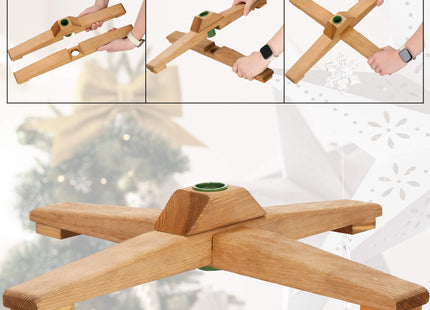 Kunstkerstboom | Premium Royal | Sneeuw | Dennenappels | 150 cm | Zonder Verlichting | Houten Standaard