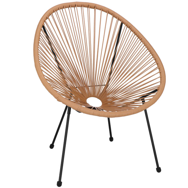 Tuinstoel - Draad - Rotan - Beige - 87 x 70  x 73 CM