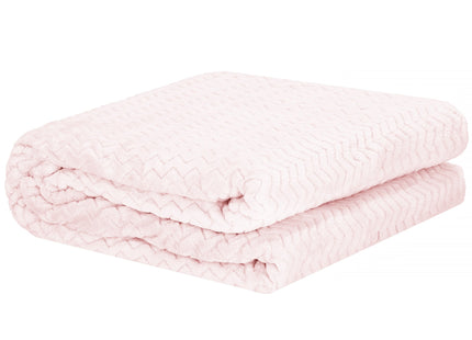 Plaid | Sprei | Bankdeken | Deken | 70 x 160 cm | Pluche | Poeder Roze