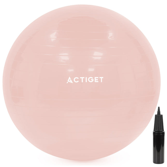 Fitnessballen - Yoga Bal - Pilates - Zwangerschap - Met Pomp - PVC - Roze - 150 Kg - 65 Cm