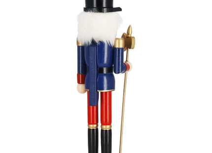 Notenkraker Kerst | 38 cm | Blauw/Rood