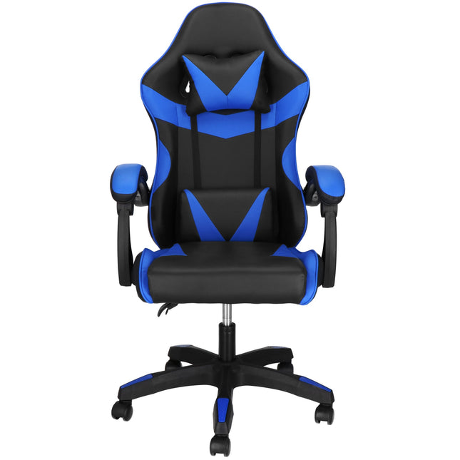 Gamestoel - Ergonomische Bureaustoel -  Verstelbaar - Blauw/Zwart