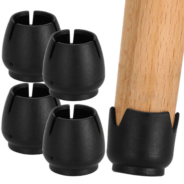 Stoelpoot Beschermers | Stoelpootdoppen | Vloerbescherming | 4 Stuks | 14-16 mm | Zwart
