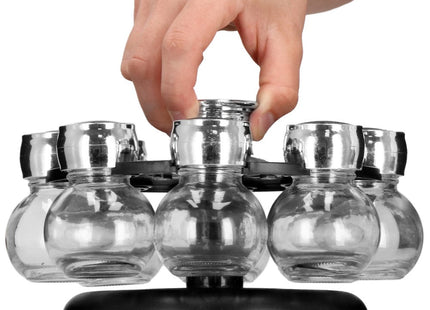 Kruidenrek | Kruidenrek Draaibaar | Kruidencarrousel | 9-delig | Zwart