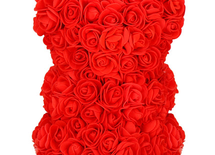 Rozen Beer | Rozenbeer | Rose Bear | Rozen Teddybeer | Liefde | Inclusief Giftbox | 25 x 17 x 16 cm | Rood / Wit