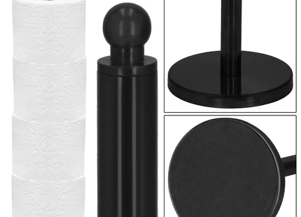 Toiletrolhouder | Metaal | Zwart | 52 cm