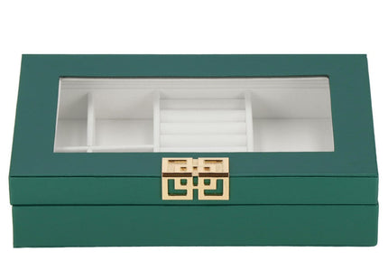 Sieradendoos | Juwelendoos | 23.5 x 14 x 5.5 cm | Groen