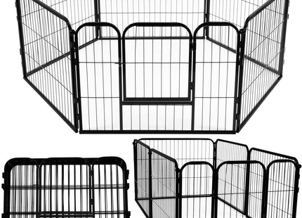 Puppyren -  Opvouwbaar - Metaal - Zwart - 165x84x60 CM