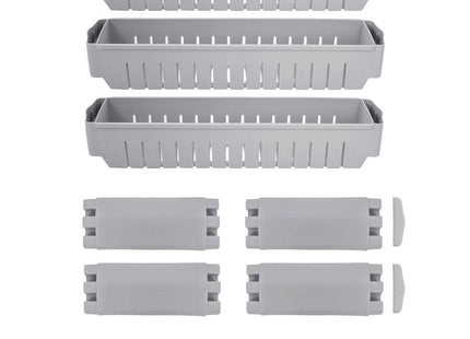 Keukentrolley Op Wieltjes | Badkamer Trolley | Opbergrek | 3 Niveaus | 70 x 54 x 12.5 cm | Grijs