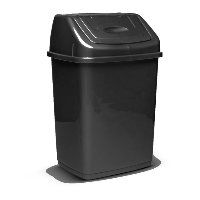 Afvalbak – Afvalemmer – Prullenbak – Met Deksel – 28 Liter – Zwart
