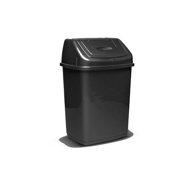 Afvalbak – Afvalemmer – Prullenbak – Met Deksel – 9 Liter – Zwart